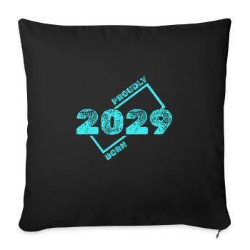 2029 - Sofa pillowcase 17,3'' x 17,3'' (45 x 45 cm) - black - Front