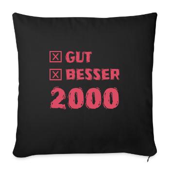 2000 - Sofa pillowcase 17,3'' x 17,3'' (45 x 45 cm) - black - Front