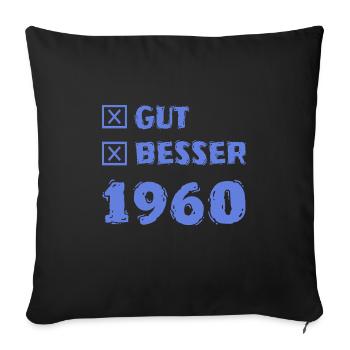 Good 1960 - Sofa pillowcase 17,3'' x 17,3'' (45 x 45 cm) - black - Front