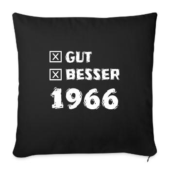 1966 - Sofa pillowcase 17,3'' x 17,3'' (45 x 45 cm) - black - Front