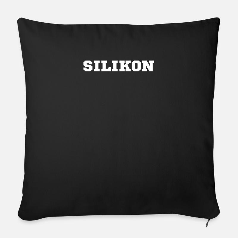 Silikon - Sofakissenbezug 45 x 45 cm - Schwarz