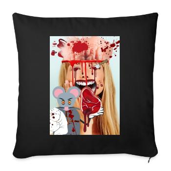 Mouse Killing People - Sofakissenbezug 45 x 45 cm - Schwarz - Vorne