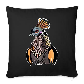 King Pigeon - Sofa pillowcase 17,3'' x 17,3'' (45 x 45 cm) - black - Front