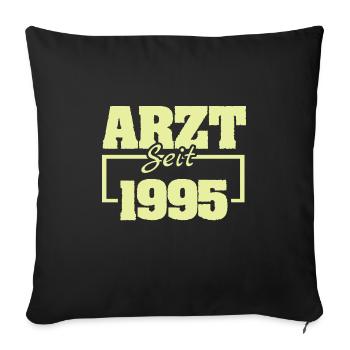 Ärztin 1995 - Sofakissenbezug 45 x 45 cm - Schwarz - Vorne