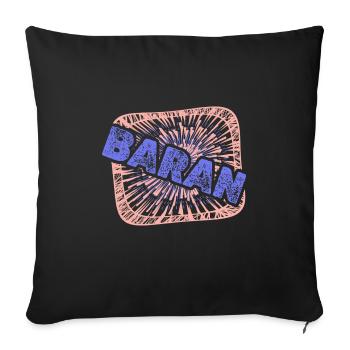 Gift for Baran - Sofa pillowcase 17,3'' x 17,3'' (45 x 45 cm) - black - Front