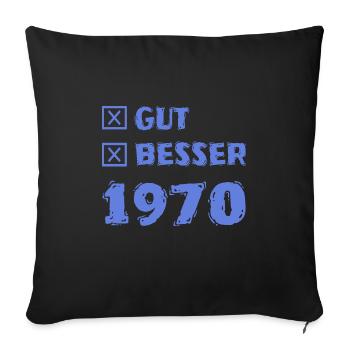 Besser 1970 - Sofakissenbezug 45 x 45 cm - Schwarz - Vorne