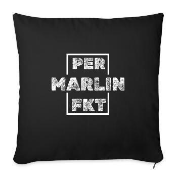Einzigartig Marlin - Sofakissenbezug 45 x 45 cm - Schwarz - Vorne