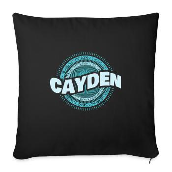 Cayden as a gift idea - Sofa pillowcase 17,3'' x 17,3'' (45 x 45 cm) - black - Front