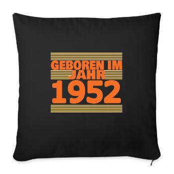 1952 - Sofa pillowcase 17,3'' x 17,3'' (45 x 45 cm) - black - Front
