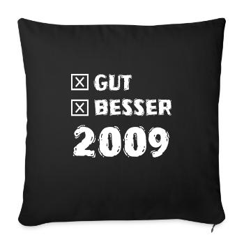 2009 - Sofa pillowcase 17,3'' x 17,3'' (45 x 45 cm) - black - Front