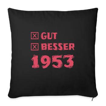 1953 - Sofa pillowcase 17,3'' x 17,3'' (45 x 45 cm) - black - Front