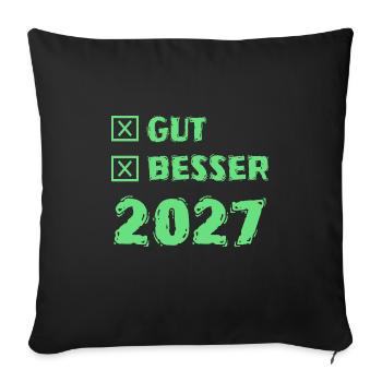 2027 - Sofa pillowcase 17,3'' x 17,3'' (45 x 45 cm) - black - Front