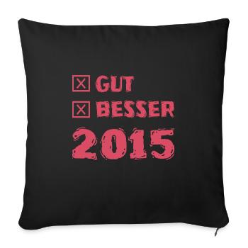 Better 2015 - Sofa pillowcase 17,3'' x 17,3'' (45 x 45 cm) - black - Front