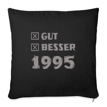 Année 1995 - Housse de coussin décorative 45 x 45 cm - noir - Devant