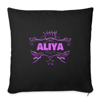 Baby Aliya - Sofa pillowcase 17,3'' x 17,3'' (45 x 45 cm) - black - Front