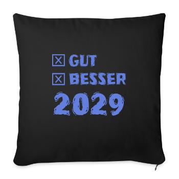 2029 - Sofa pillowcase 17,3'' x 17,3'' (45 x 45 cm) - black - Front