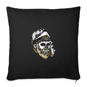 Captain Captain - Sofa pillowcase 17,3'' x 17,3'' (45 x 45 cm) - black - Front