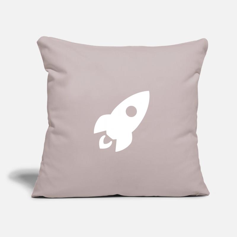 Fusée en blanc cadeau Housse de coussin décorative 45 x 45 cm