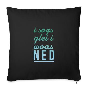 Chemise en dialecte dialecte progéniture fils Lausbua - Housse de coussin décorative 45 x 45 cm - noir - Devant