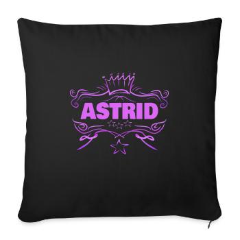 Astrid - Sofakissenbezug 45 x 45 cm - Schwarz - Vorne