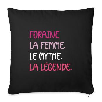 Forain foraine - Housse de coussin décorative 45 x 45 cm - noir - Devant