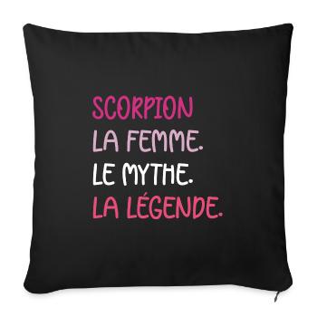 scorpion - Housse de coussin décorative 45 x 45 cm - noir - Devant