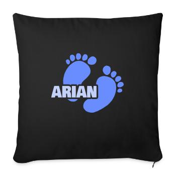 Birth of Arian - Sofa pillowcase 17,3'' x 17,3'' (45 x 45 cm) - black - Front