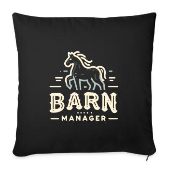 Scheunen-Manager - Sofakissenbezug 45 x 45 cm - Schwarz - Vorne