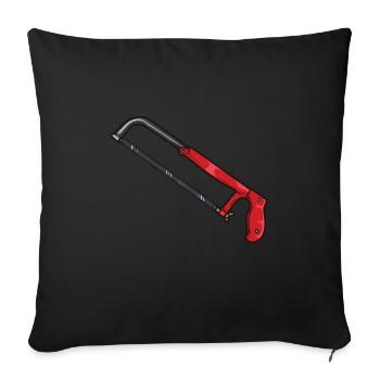Metall Säge - Sofakissenbezug 45 x 45 cm - Schwarz - Vorne
