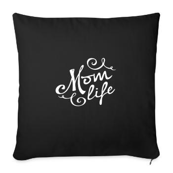 Maman cool | Cadeaux pour les mères | Dictons de maman - Housse de coussin décorative 45 x 45 cm - noir - Devant