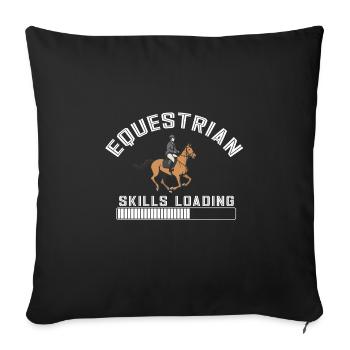 Schönes Reiten Pferde Spruch für Reiter - Sofakissenbezug 45 x 45 cm - Schwarz - Vorne