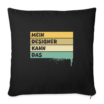 Profession Designer - Sofa pillowcase 17,3'' x 17,3'' (45 x 45 cm) - black - Front