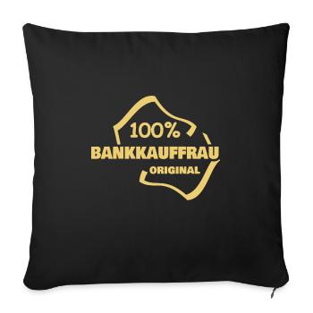 Bank clerk - Sofa pillowcase 17,3'' x 17,3'' (45 x 45 cm) - black - Front