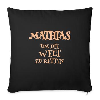 Helfer Mathias - Sofakissenbezug 45 x 45 cm - Schwarz - Vorne