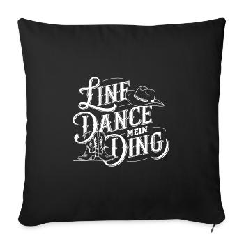 Line Dance Gruppe Training mein Tanzsport - Sofakissenbezug 45 x 45 cm - Schwarz - Vorne