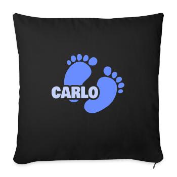 Birth Carlo - Sofa pillowcase 17,3'' x 17,3'' (45 x 45 cm) - black - Front