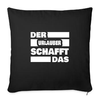 Les vacanciers comme travail - Housse de coussin décorative 45 x 45 cm - noir - Devant