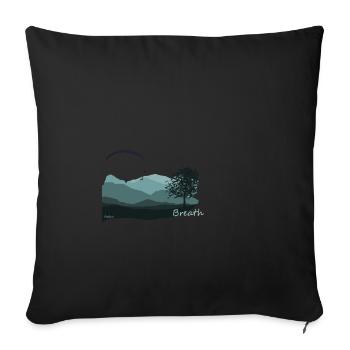 Paragliding polit paragliding - Sofa pillowcase 17,3'' x 17,3'' (45 x 45 cm) - black - Front