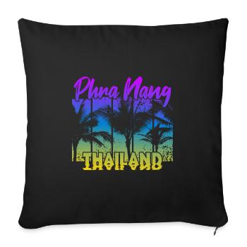 Phra Nang Thailand - Sofa pillowcase 17,3'' x 17,3'' (45 x 45 cm) - black - Front