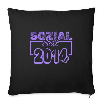 Sozialarbeiter 2014 - Sofakissenbezug 45 x 45 cm - Schwarz - Vorne