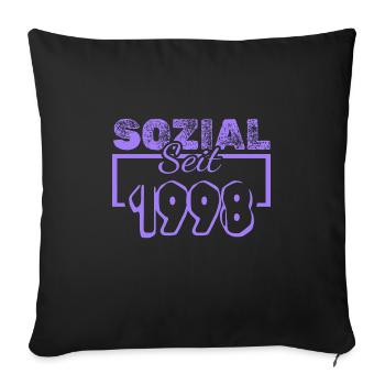 Jahr 1998 - Sofakissenbezug 45 x 45 cm - Schwarz - Vorne