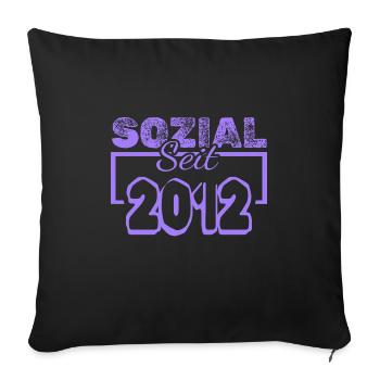Sozialarbeiter 2012 - Sofakissenbezug 45 x 45 cm - Schwarz - Vorne