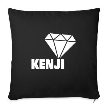 Cadeau pour Kenji - Housse de coussin décorative 45 x 45 cm - noir - Devant