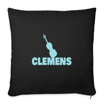 Gift for Clemens - Sofa pillowcase 17,3'' x 17,3'' (45 x 45 cm) - black - Front