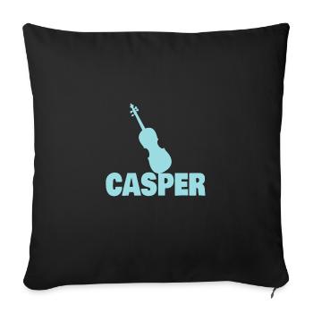 Bratsche Casper - Sofakissenbezug 45 x 45 cm - Schwarz - Vorne