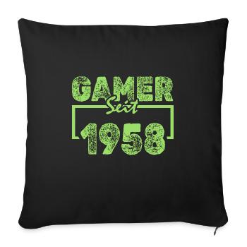 Nerd 1958 - Sofa pillowcase 17,3'' x 17,3'' (45 x 45 cm) - black - Front