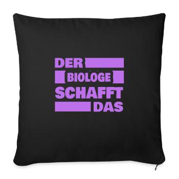 Gift for Biologist - Sofa pillowcase 17,3'' x 17,3'' (45 x 45 cm) - black - Front