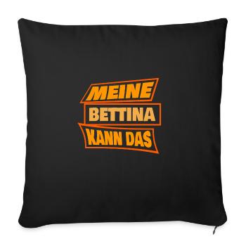 Bettina - Sofakissenbezug 45 x 45 cm - Schwarz - Vorne