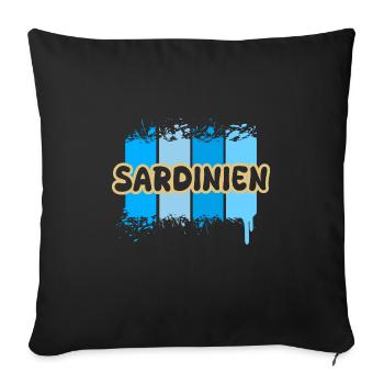 Sardaigne comme Sardaigne - Housse de coussin décorative 45 x 45 cm - noir - Devant