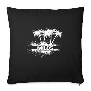 Milos as a party - Sofa pillowcase 17,3'' x 17,3'' (45 x 45 cm) - black - Front